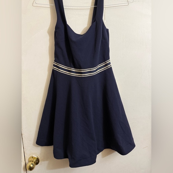 Teeze Me Navy Blue Fit & Flare‎ Dress Size 3-4 - Picture 2 of 5